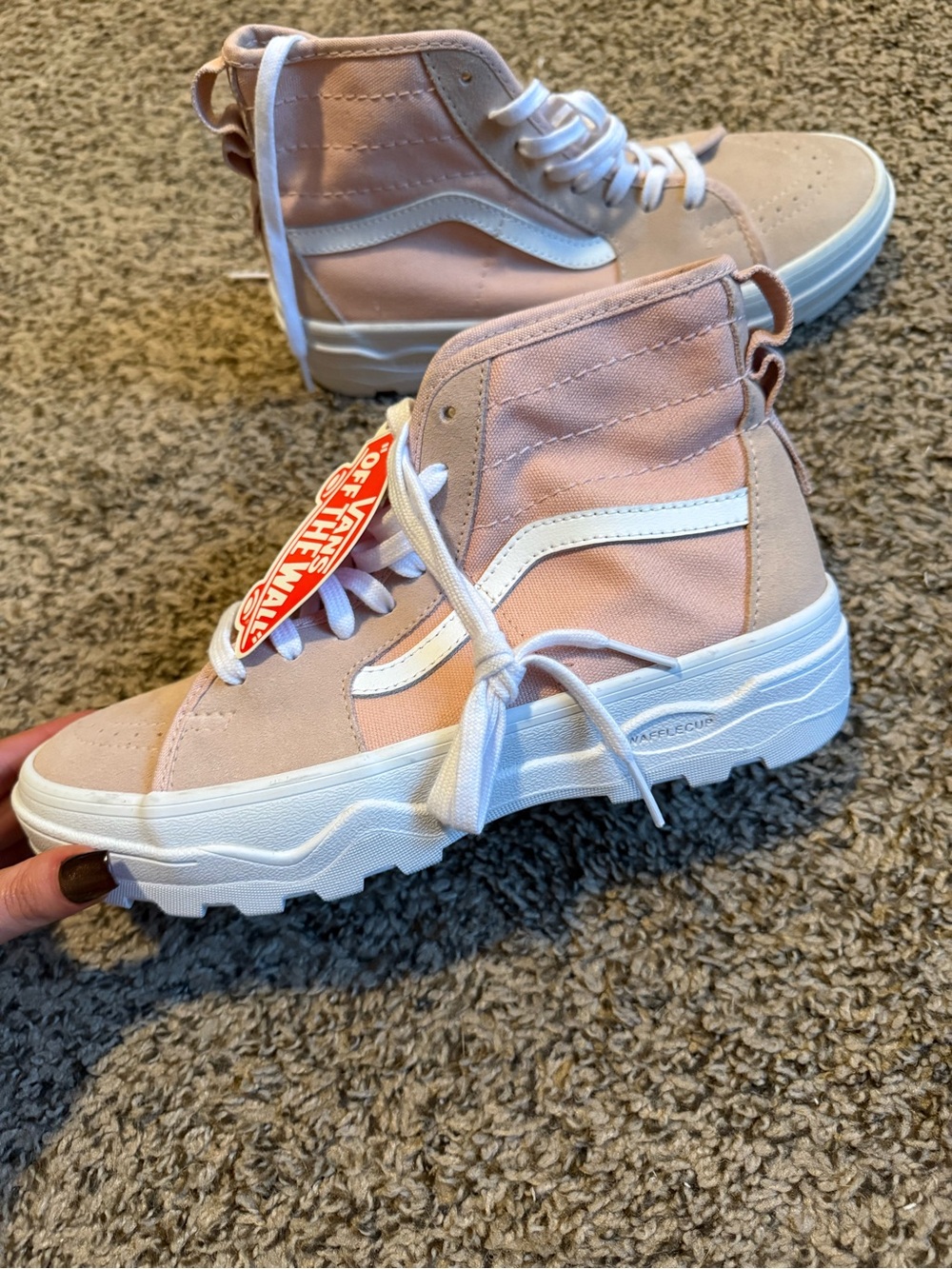 Vans Pink High-Top Platform Trail Sneakers